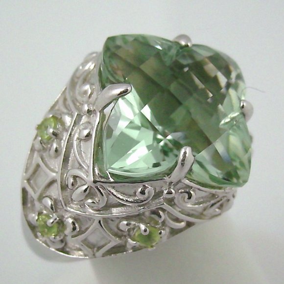 Victoria Wieck 6.1ct Prasiolite & Peridot Ring - Picture 5 of 8